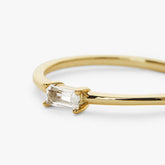 18K Lab Grown Diamond Baguette Cut Wedding Ring