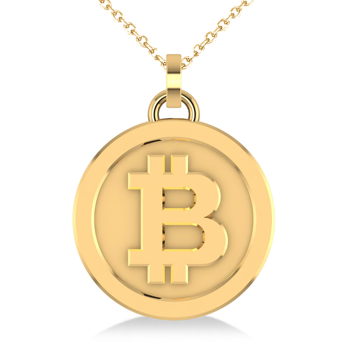 Medium Cryptocurrency Bitcoin Pendant Necklace