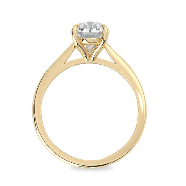 0.50 To 3.00 CT Oval Cut Lab Made Engagement Ring