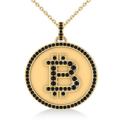 Small Diamond Bitcoin Pendant Necklace