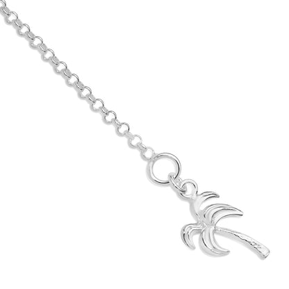 Delicate Gold Palm Tree Anklet Charm Bracelet