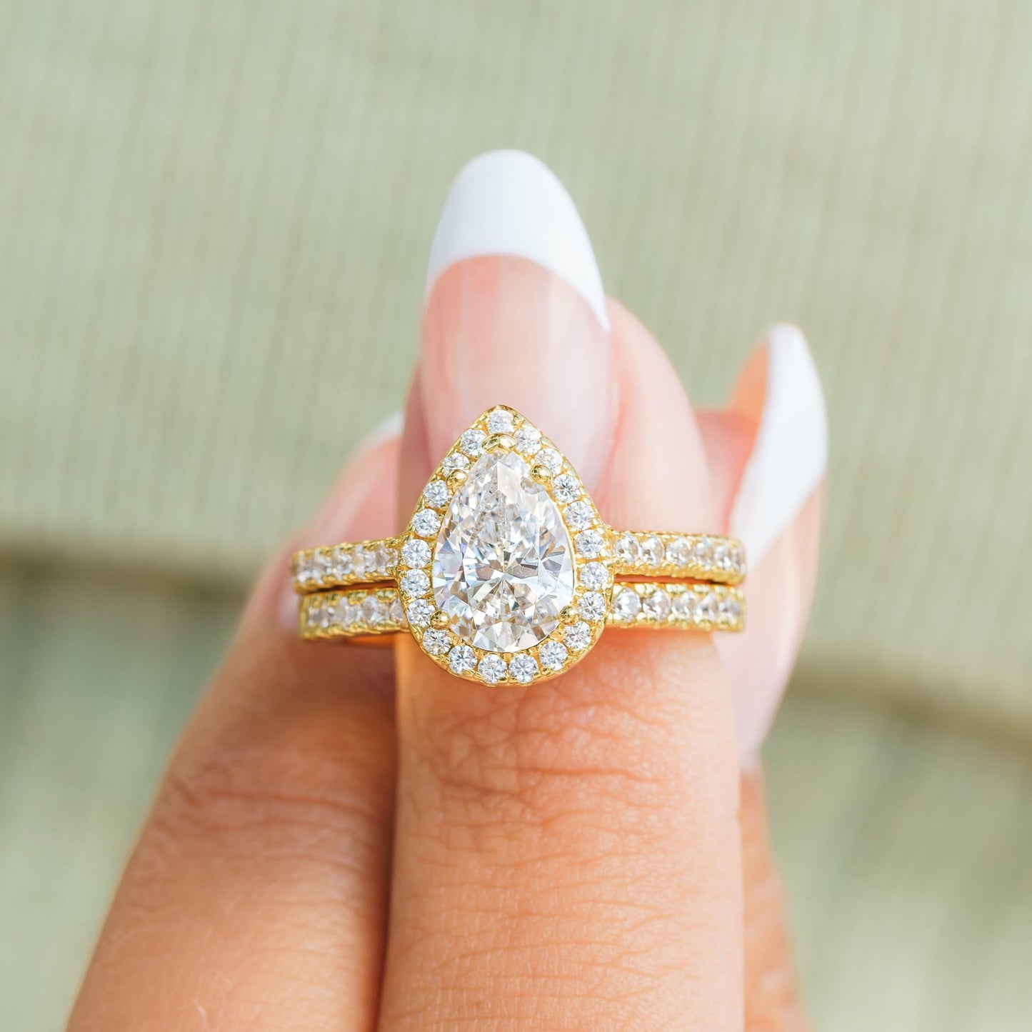 2.00 CT Lab Grown Diamond Bridal Set Engagement Ring