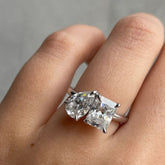 Pear And Radiant Cut Lab Diamond Toi Et Moi Ring