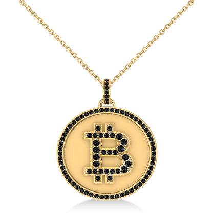 Small Diamond Bitcoin Pendant Necklace