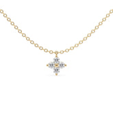 14k Dainty Diamond Clover Pendant Necklace