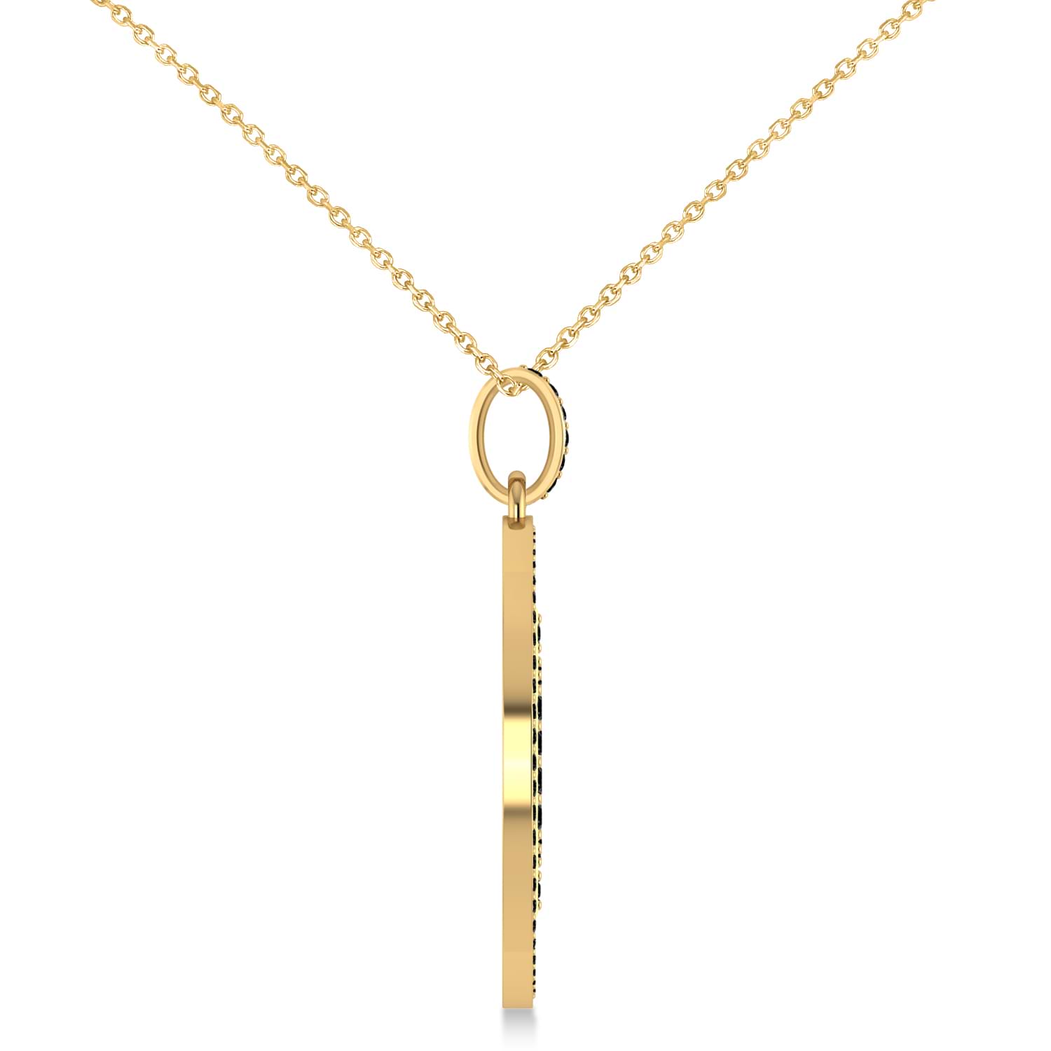 Small Diamond Bitcoin Pendant Necklace