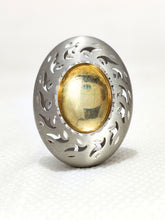 Beautiful Sterling Silver Oval Face Filigree Ring
