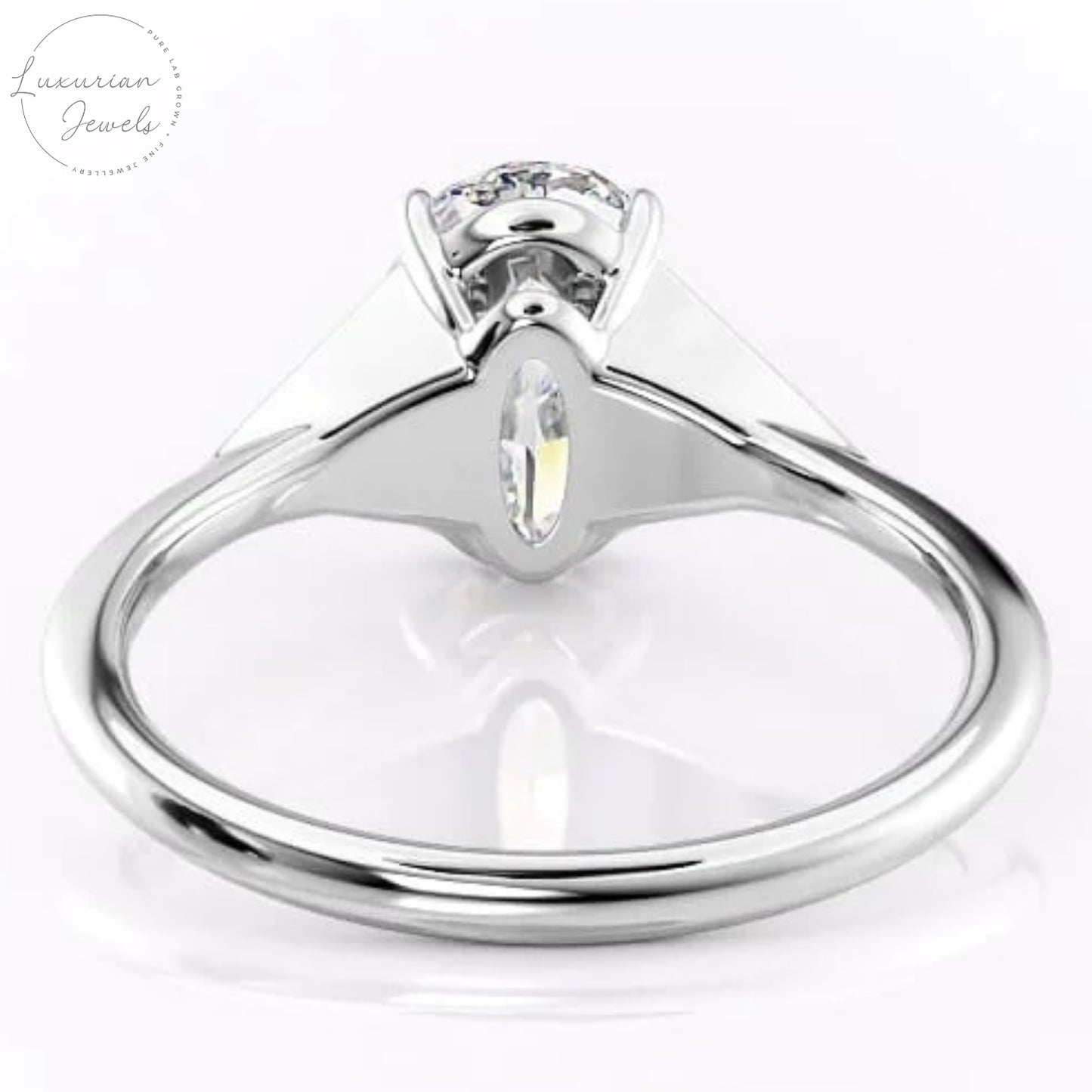 Oval Cut Diamond Triangle Shape Ring