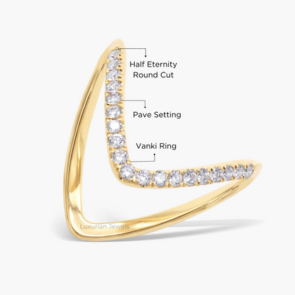 V-Shaped Boomerang Vanki Classic Diamond Ring