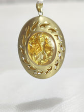 Beautiful Gold Flake Embedded Lucite Pendant