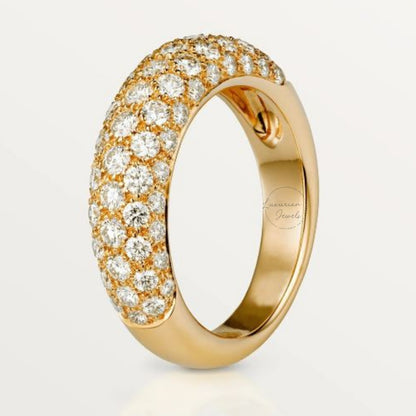  Round Cut Solid Gold Wedding Band