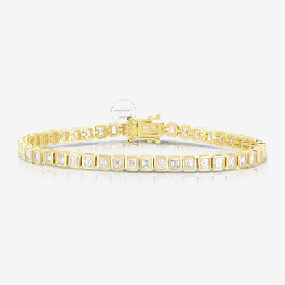 Emerald Cut Diamond Tennis Bracelet