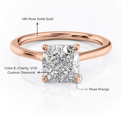 Cushion Cut Lab Grown Diamond Ring