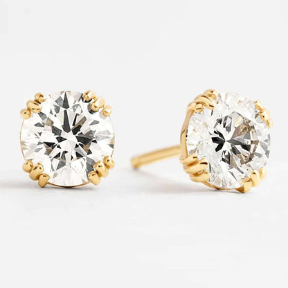 2 Carat Man Made Diamond Studs