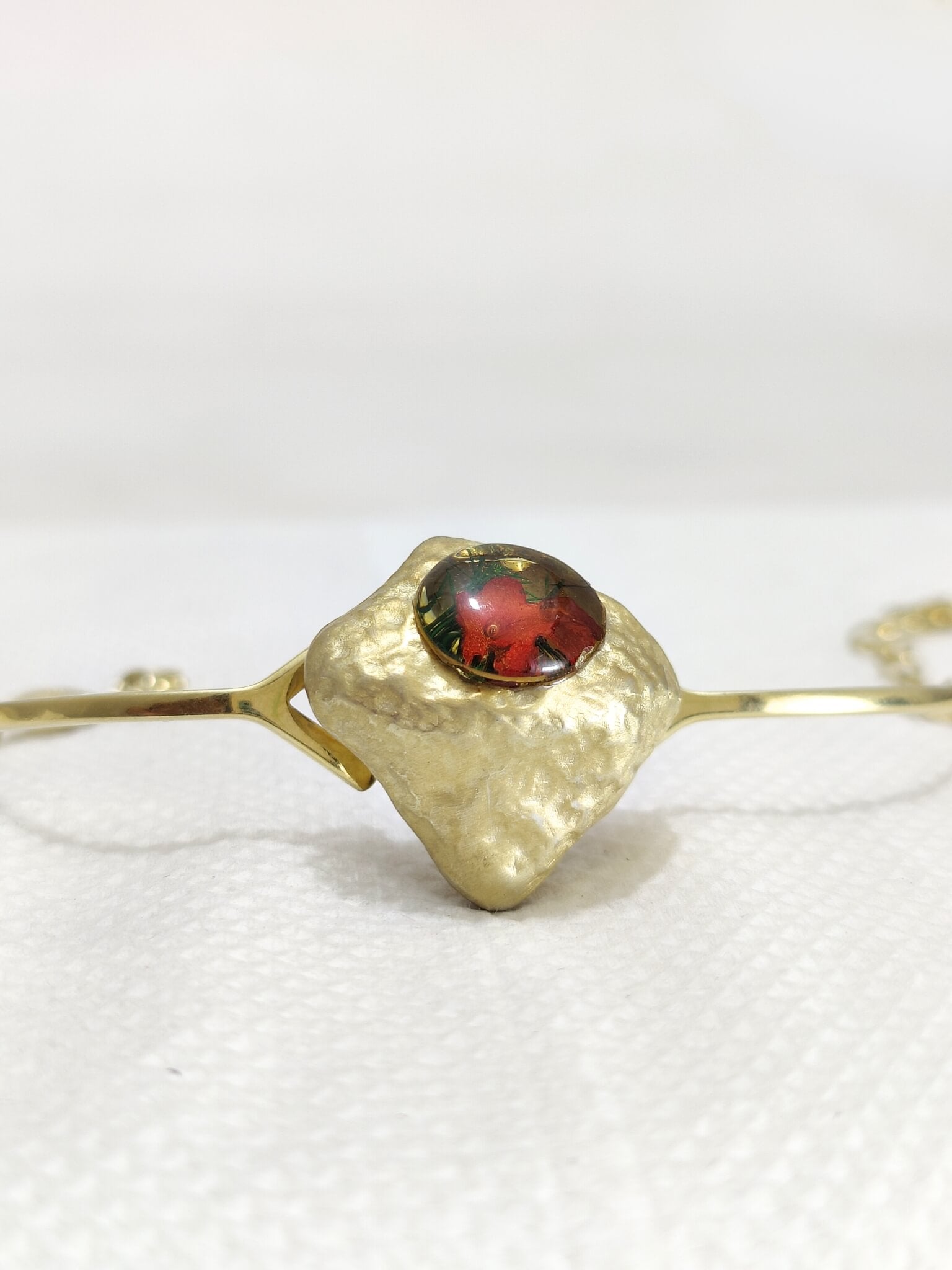 Red Flower Antique Shape Bracelet For Her