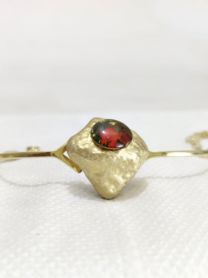 Red Flower Antique Shape Bracelet For Her