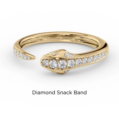 Round Cut Snake Shape Stacking Band