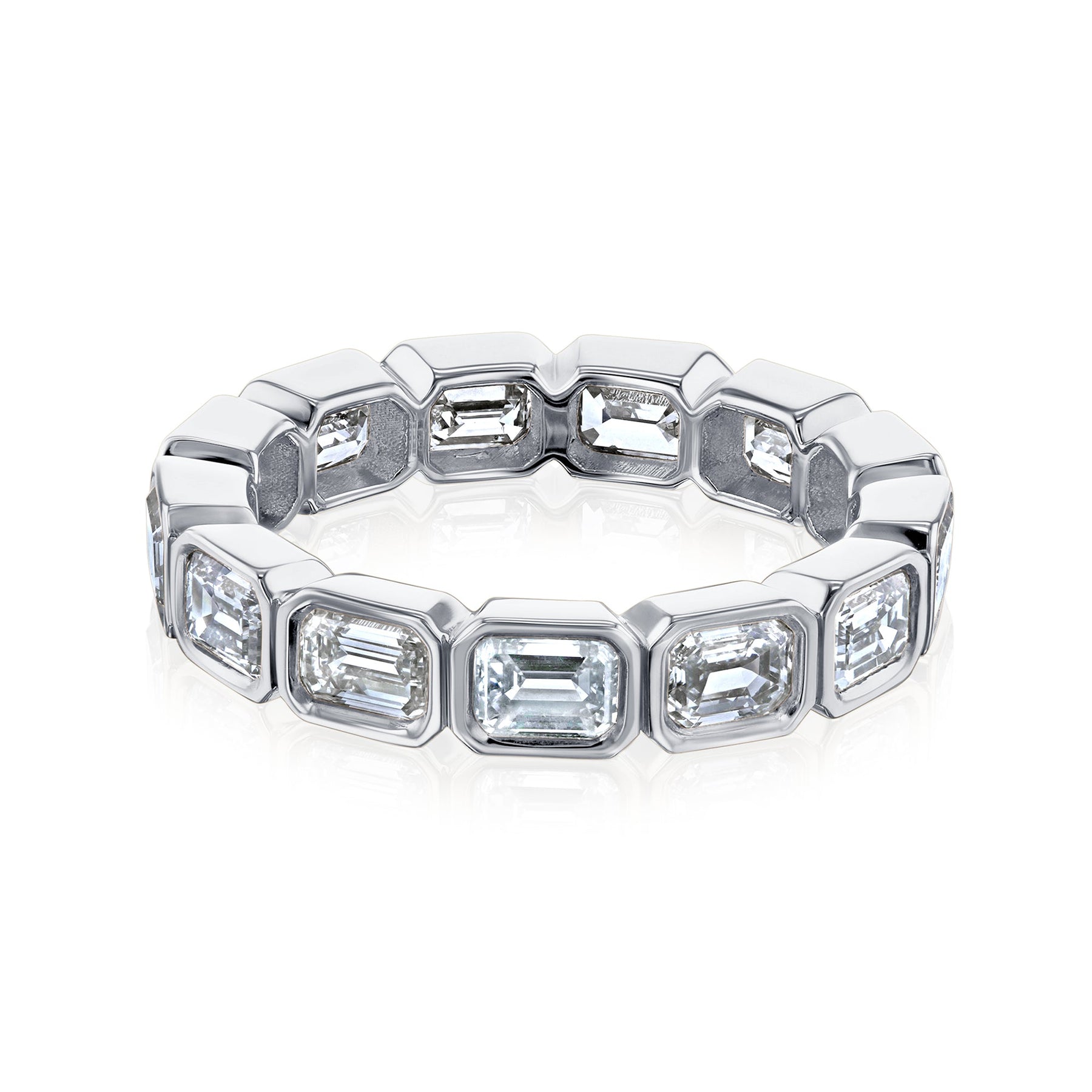 3.00 TCW Emerald Diamond Full Eternity Band