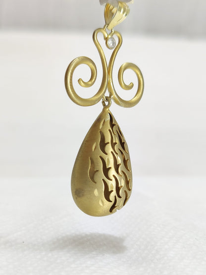 Long Pear Shape Statement Pendant Jewelry