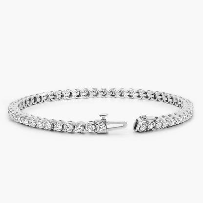 Round Cut Diamond Bridal Charm Bracelet