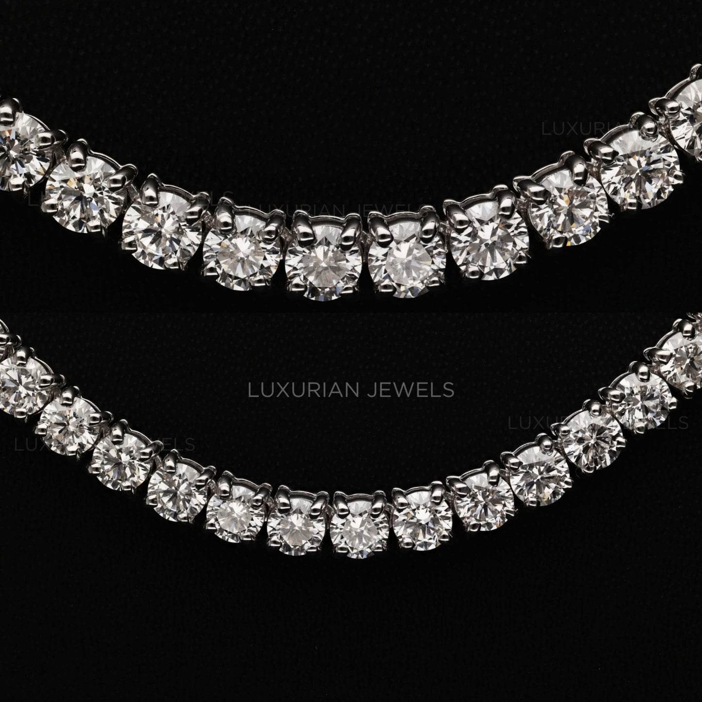 4.00 MM each Round Diamond Necklace