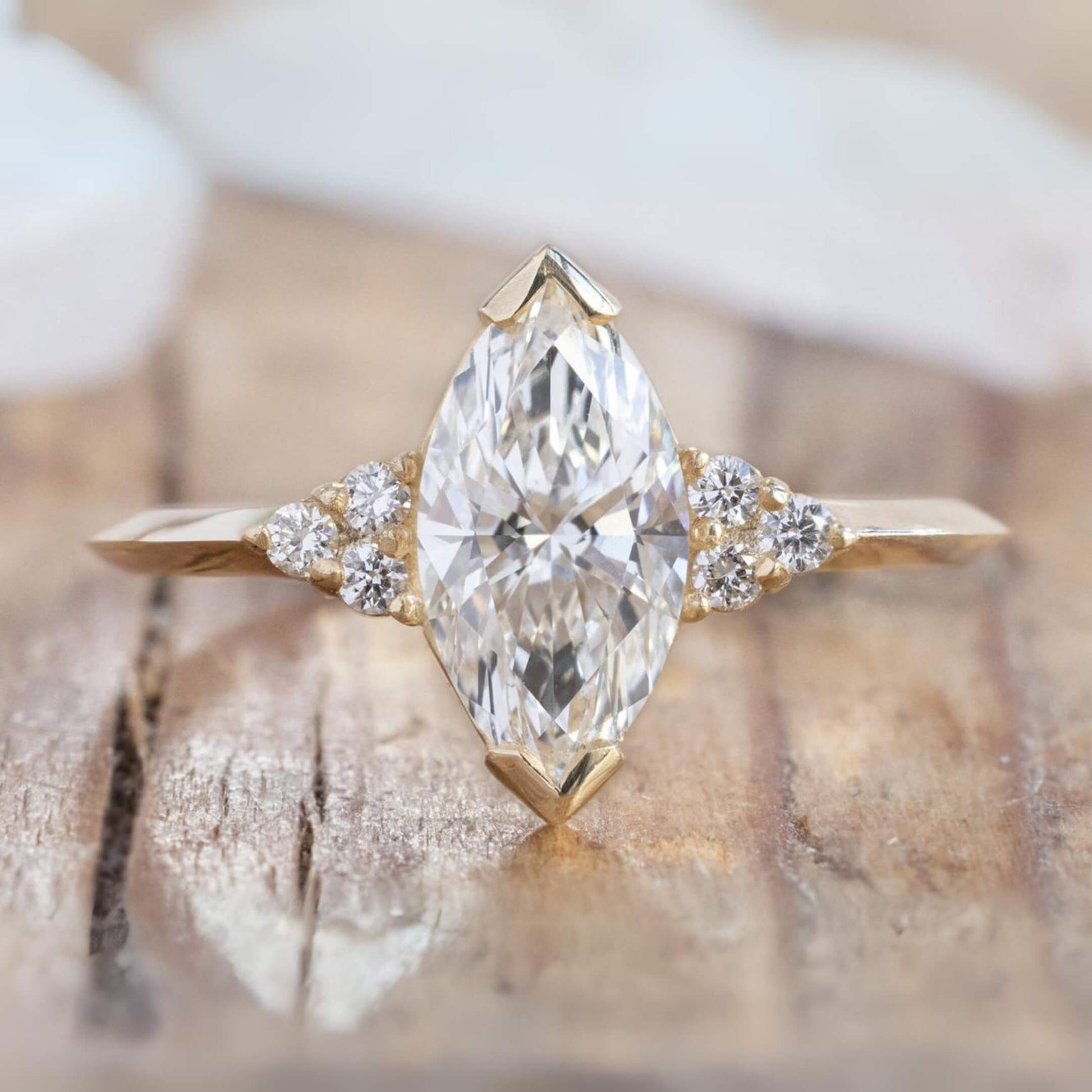 Marquise Lab Grown Diamond Wedding Ring