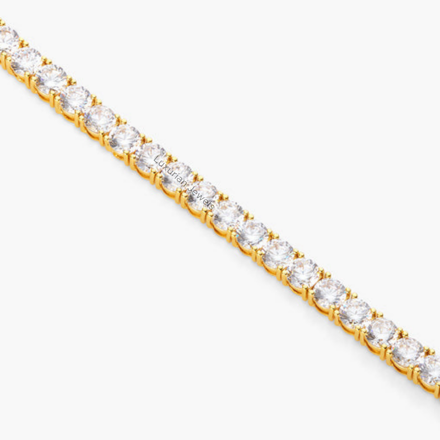 14K Round Cut Diamond Tennis Bracelet