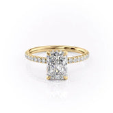 Radiant Cut Diamond Four Prong Set Ring