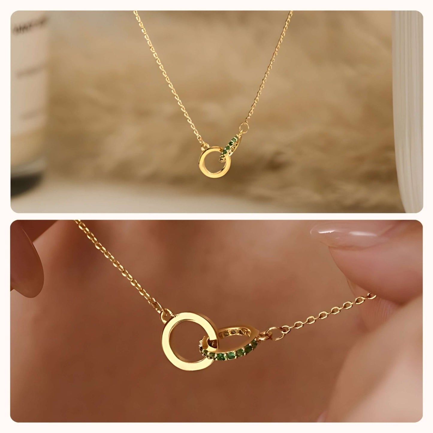 14k Gold Unique Birthstone Pendant