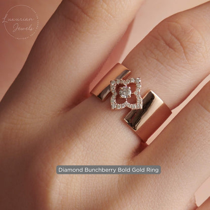  Bunchberry Diamond Bold Gold Ring