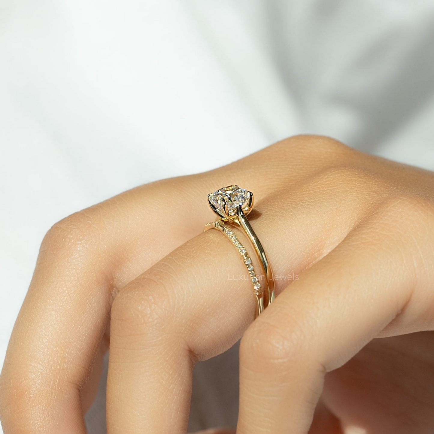 Cushion Cut Lab Grown Diamond Ring