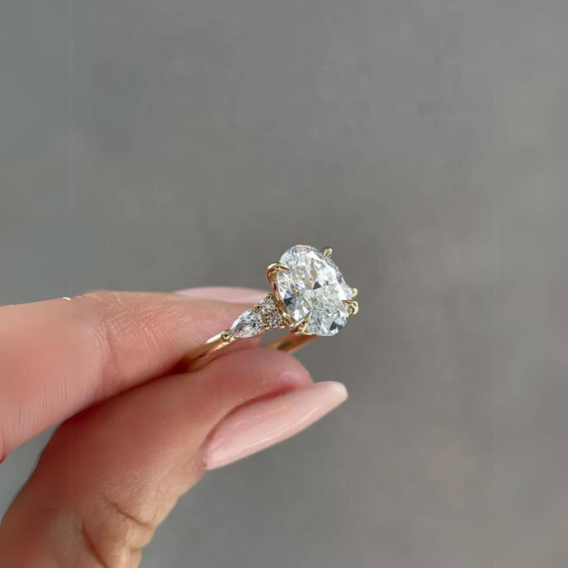 0.25 To 2.00 CT Oval Cut Lab Grown Diamond Vintage Ring