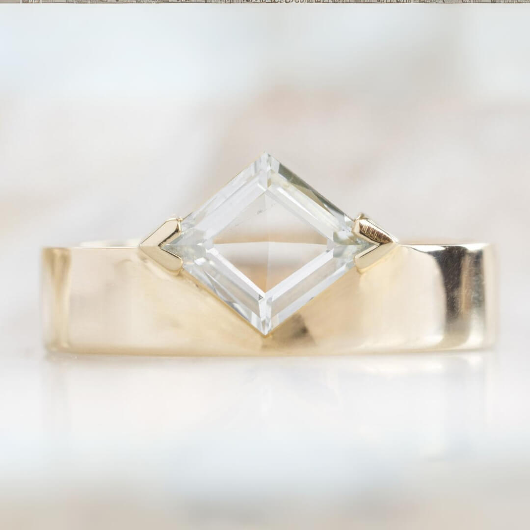 Kite Cut Lab Grown Diamond Solitaire Ring