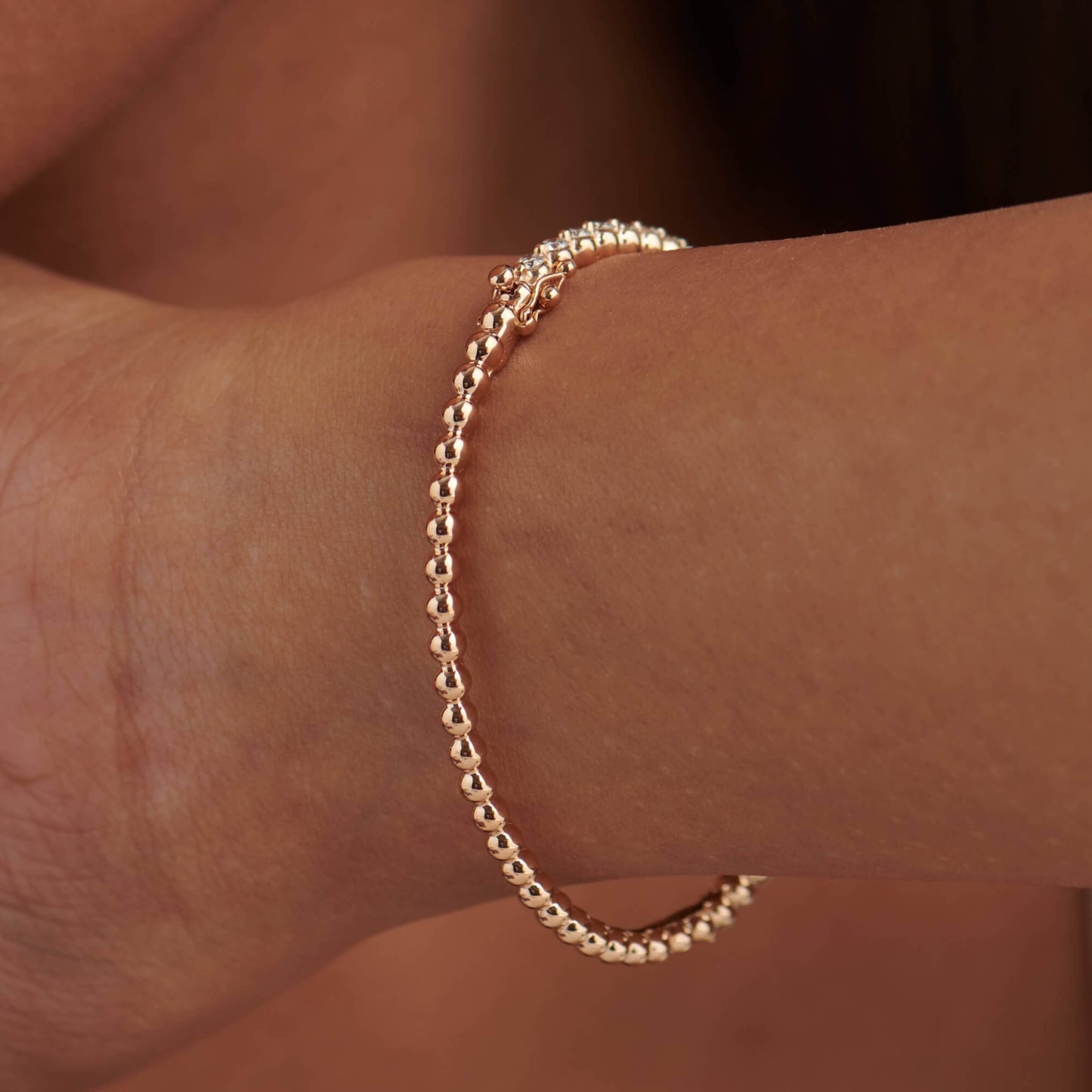 Round Cut Lab Grown Diamond Tennis Bracelet For Wife