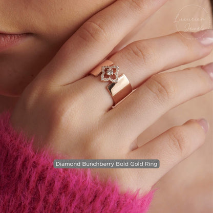  Bunchberry Diamond Bold Gold Ring