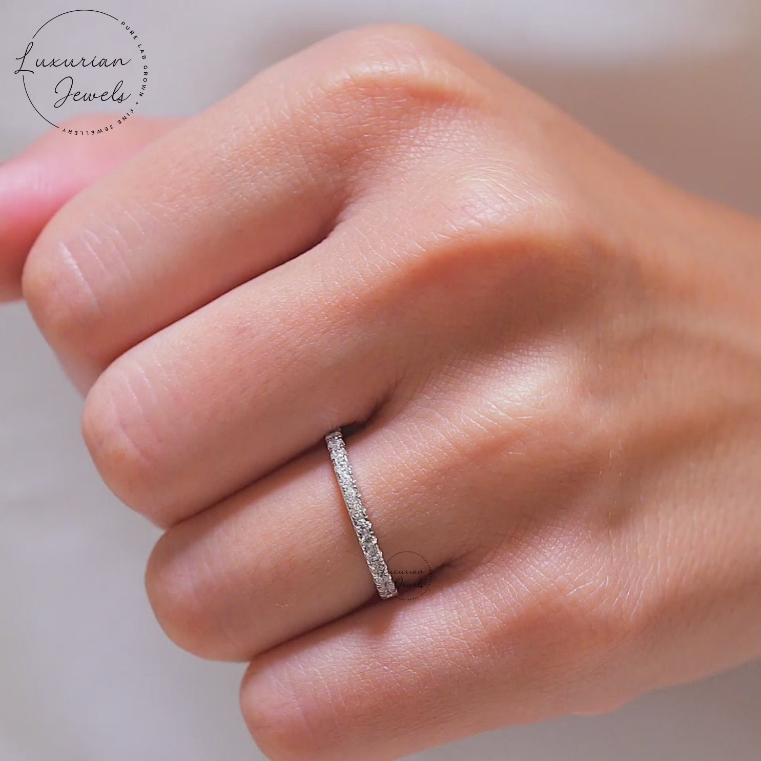 Round Cut Half Eternity Diamond Ring