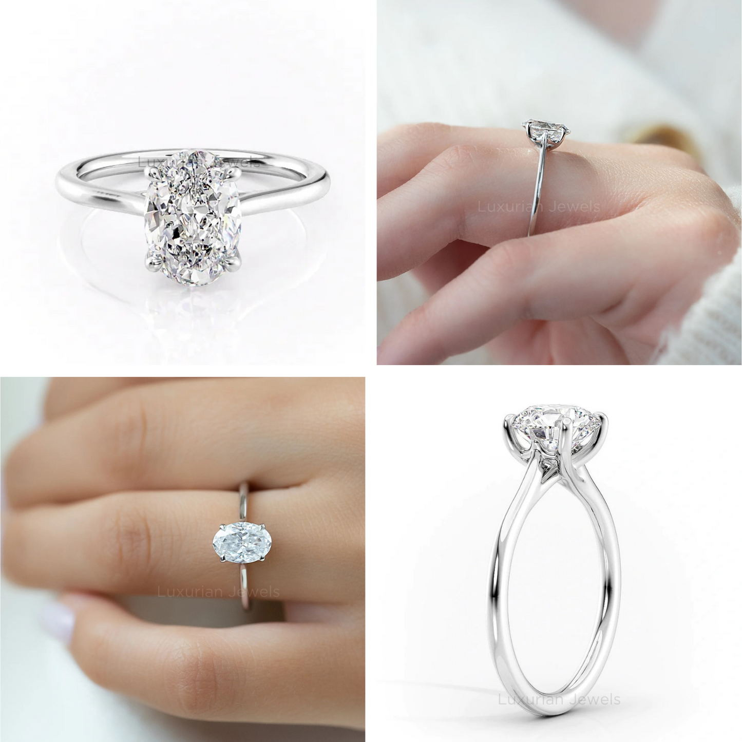 0.25- 2.00 Carat Oval Cut Solitaire Ring