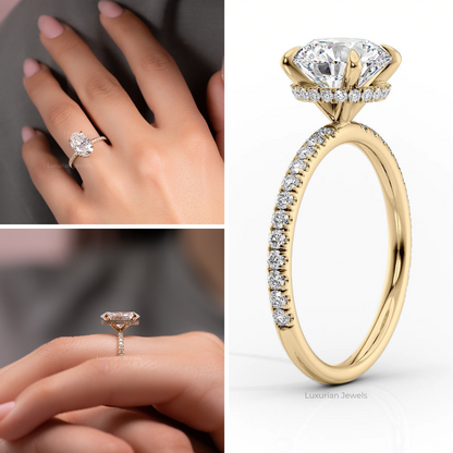 Oval Cut Halo Engagement Ring