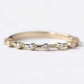 9 Stone Stacking Ring Women