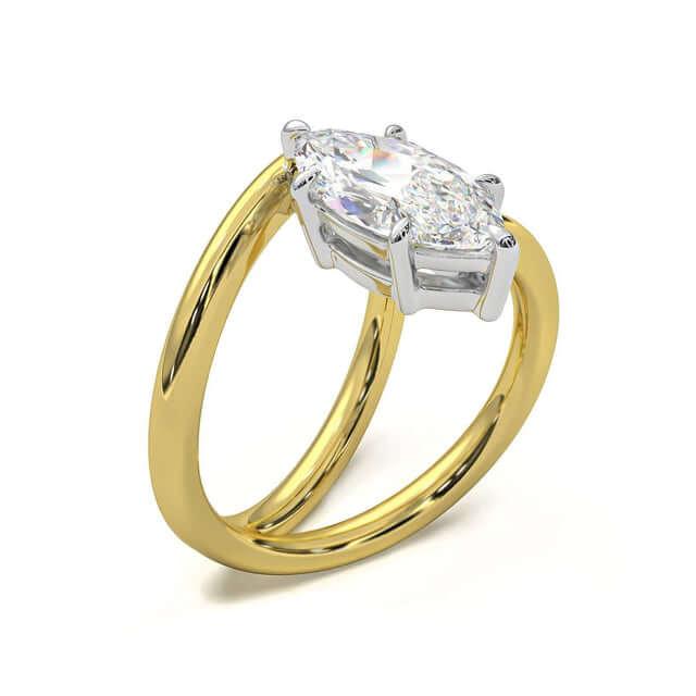 Anniversary Ring 14K Solid Yellow Gold