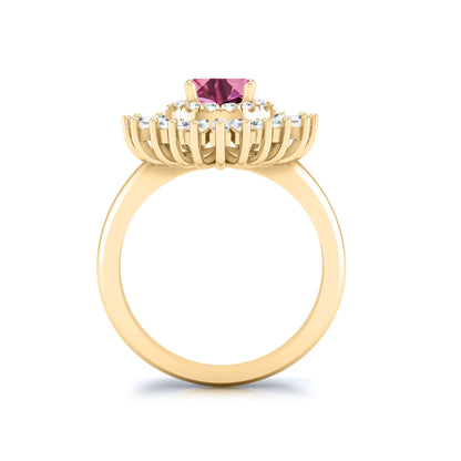 Antique Halo Pink Ring 