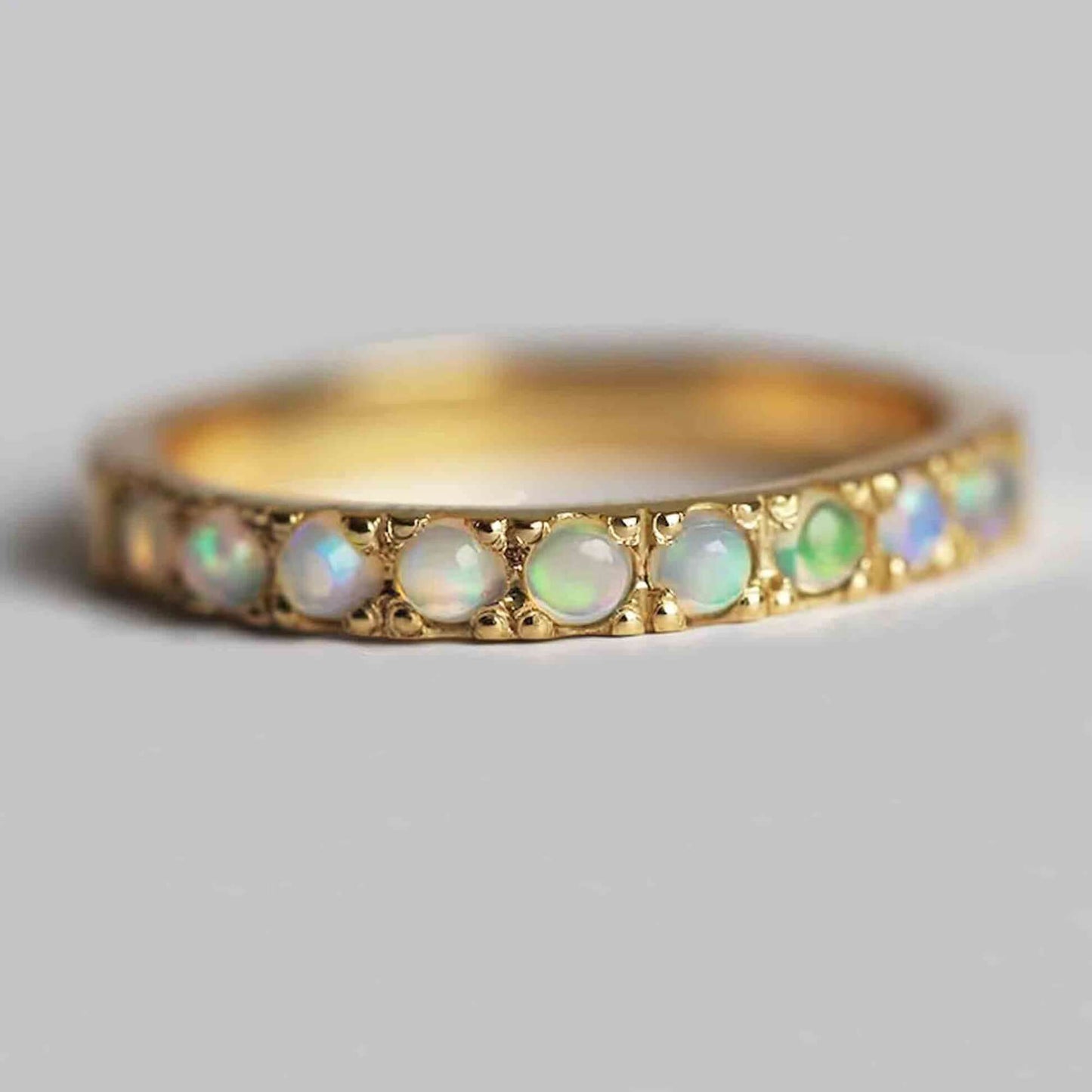 Australian Opal Wedding Band