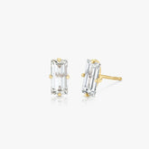 Baguette Cut Lab Grown Diamond Stud Earrings