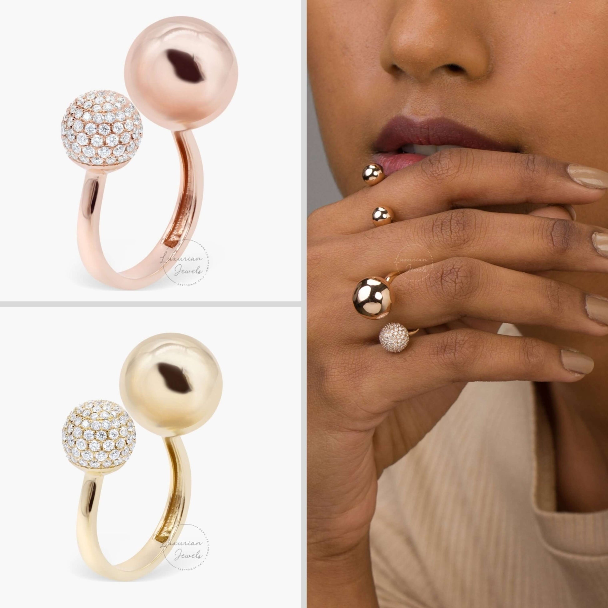 Ball Ring Dome Ring Statement Ring