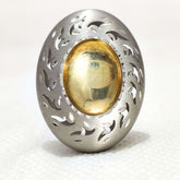 Beautiful Sterling Silver Oval Face Filigree Ring