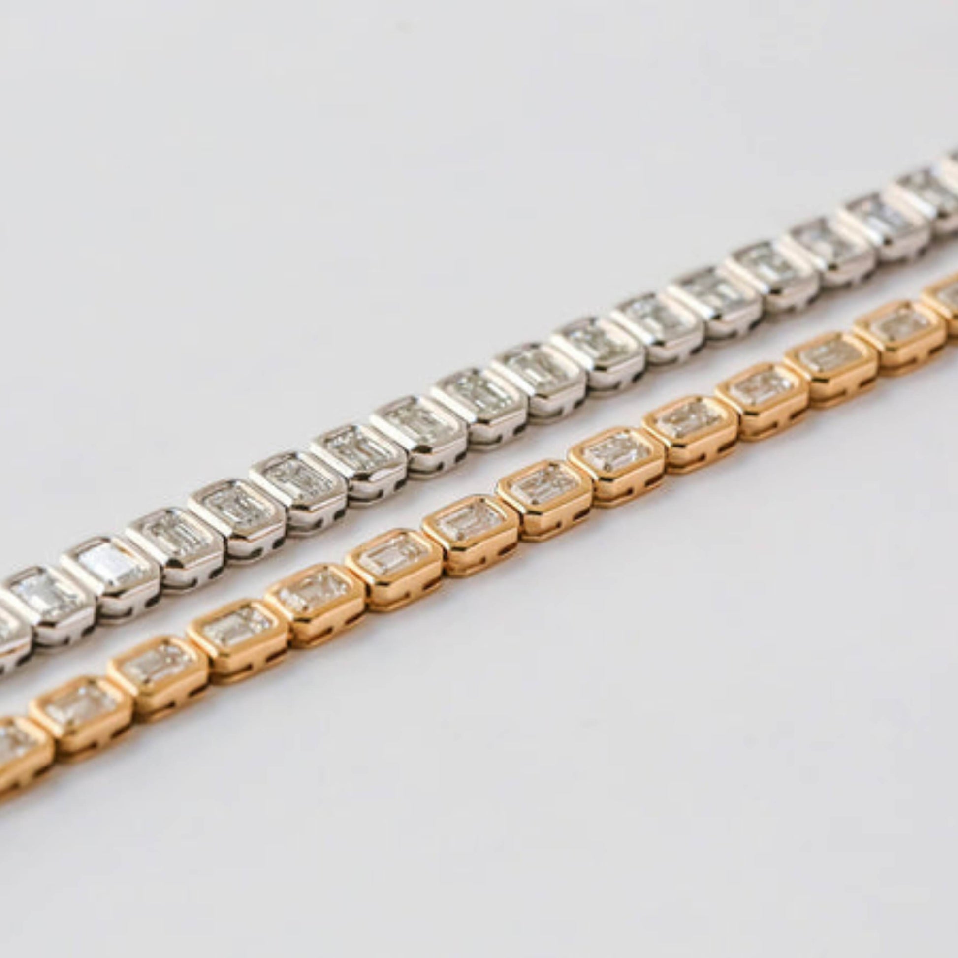 Bezal Set Emerald Cut Tennis Bracelet