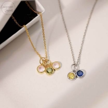 Bezel Set Gemstone Necklace