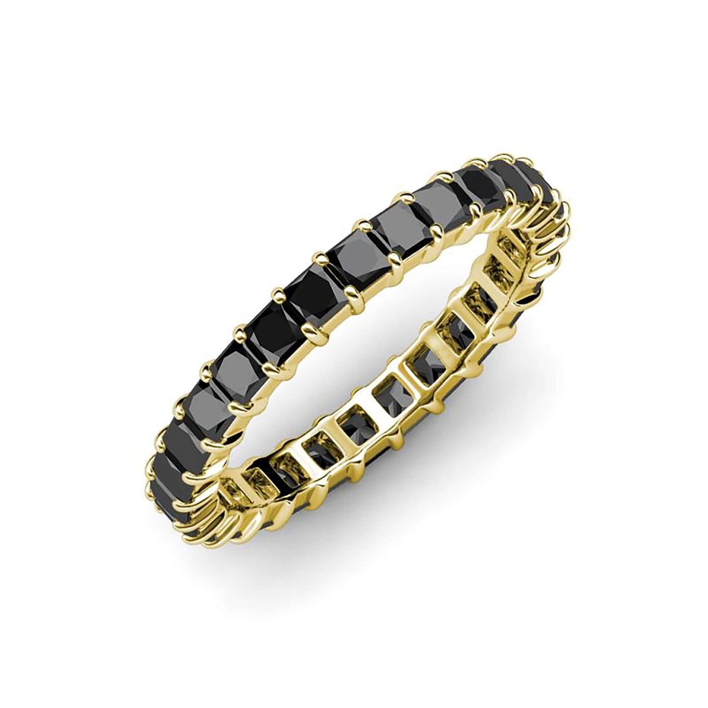 Black Diamond Pave Full Eternity Ring