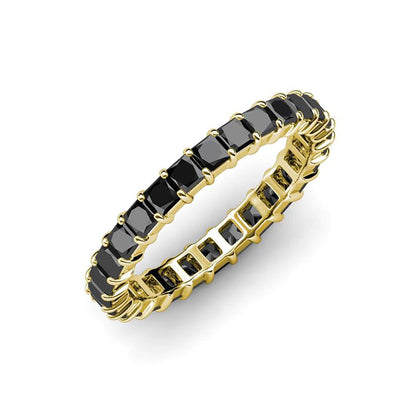 Black Diamond Pave Full Eternity Ring