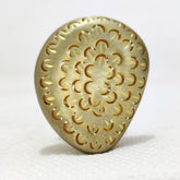 Boho Style Yellow Gold Plated Silver Ring